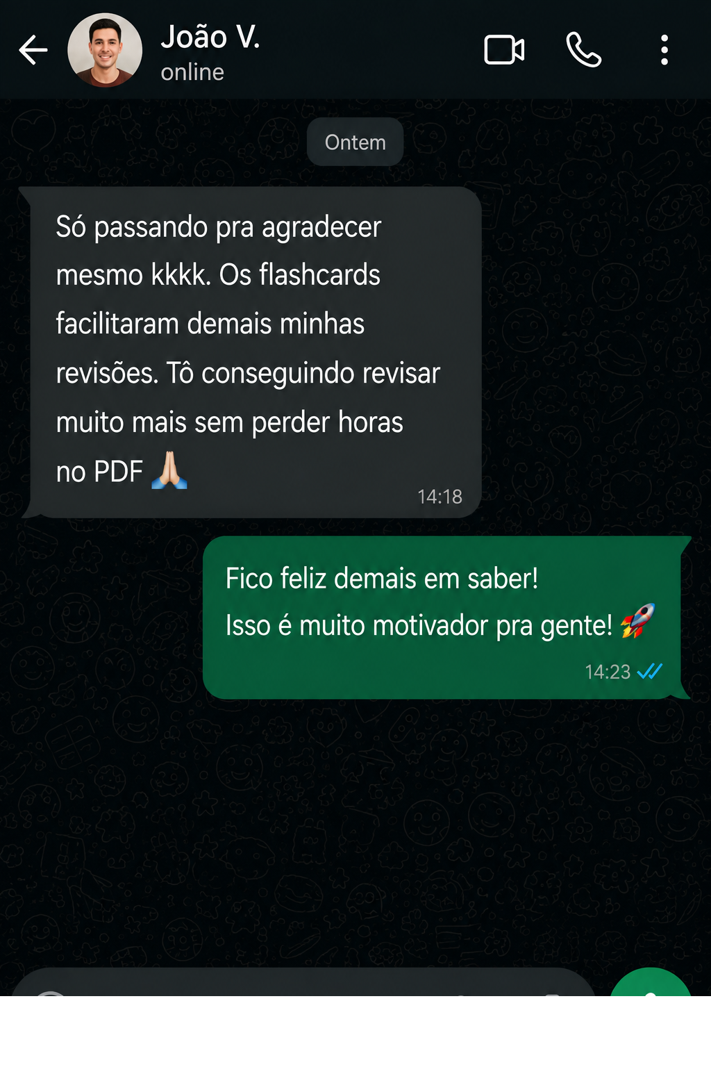 Avaliação de aluno do Fixa Concursos 4