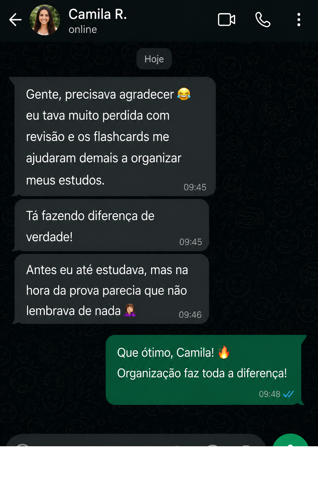 Avaliação de aluno do Fixa Concursos 3